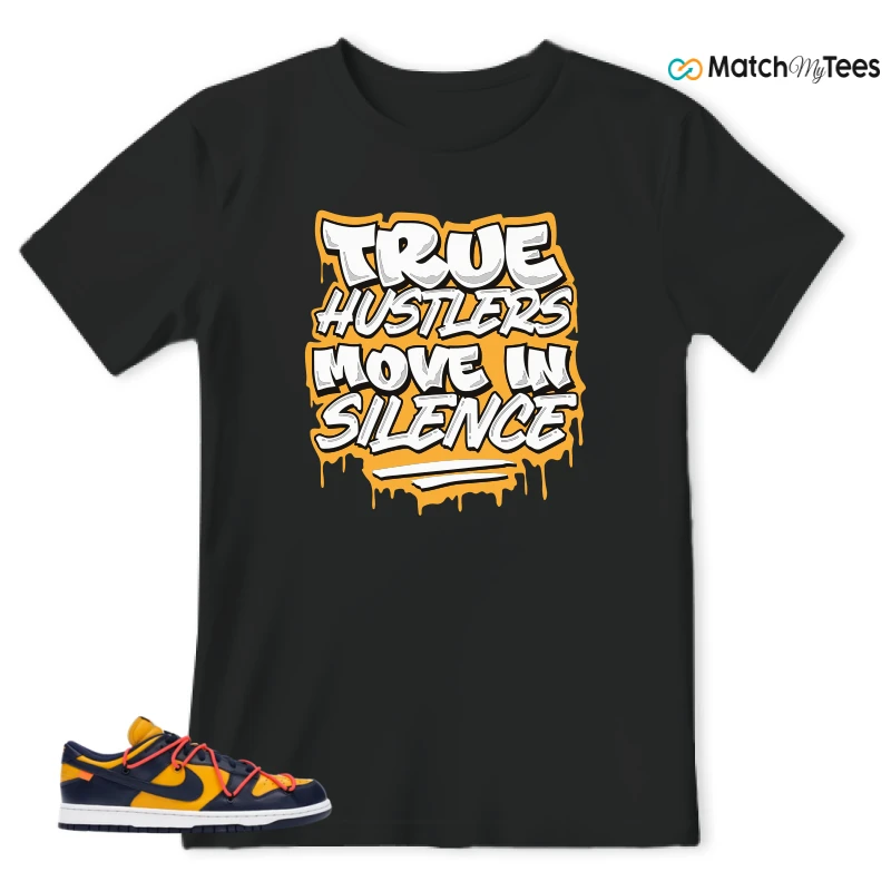 NIKE DUNK LOW OFF-WHITE UNIVERSITY GOLD SNEAKER Matching Tees t-shirt