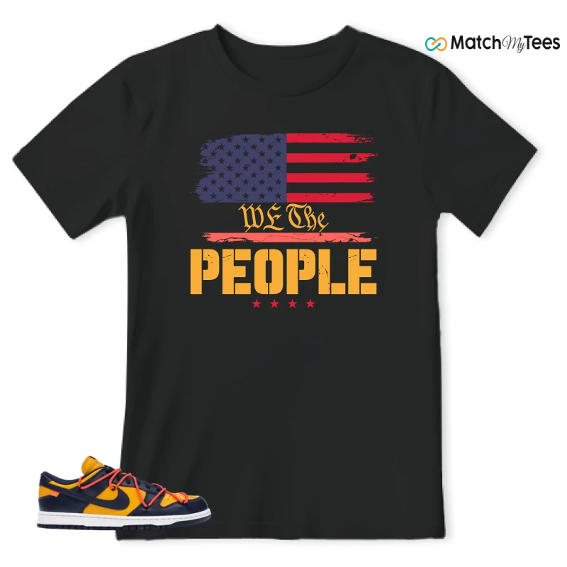 NIKE DUNK LOW OFF-WHITE UNIVERSITY GOLD SNEAKER Matching Tees t-shirt