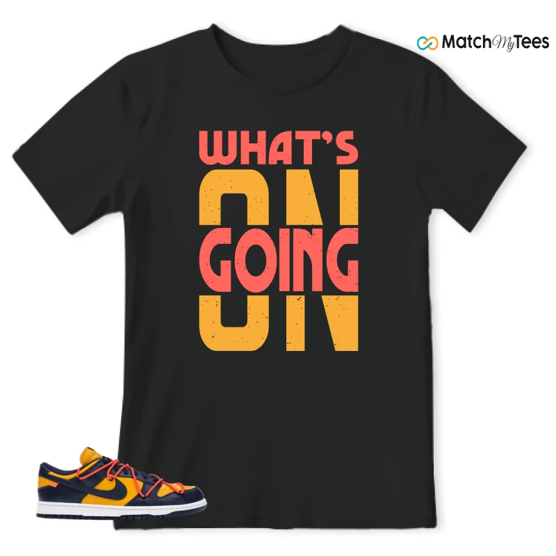 NIKE DUNK LOW OFF-WHITE UNIVERSITY GOLD SNEAKER Matching Tees t-shirt