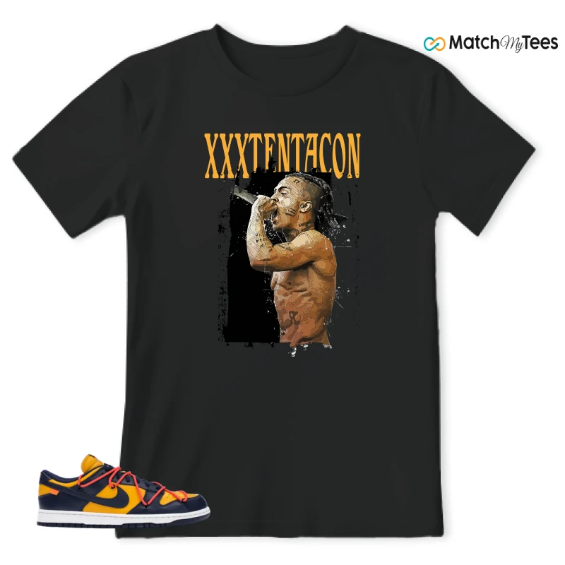 NIKE DUNK LOW OFF-WHITE UNIVERSITY GOLD SNEAKER Matching Tees t-shirt
