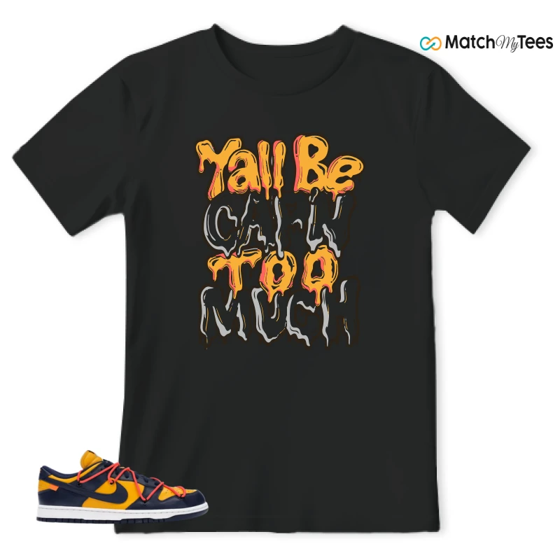 NIKE DUNK LOW OFF-WHITE UNIVERSITY GOLD SNEAKER Matching Tees t-shirt