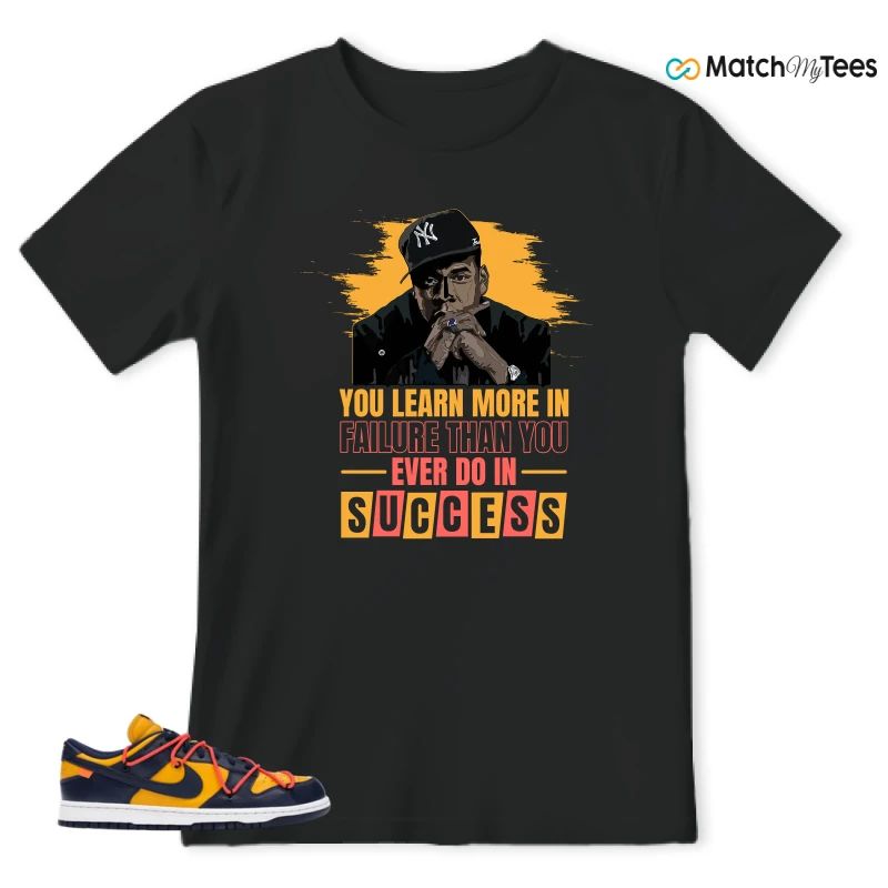 NIKE DUNK LOW OFF-WHITE UNIVERSITY GOLD SNEAKER Matching Tees t-shirt