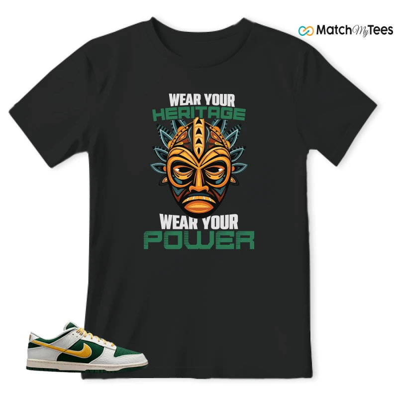 NIKE DUNK LOW RETRO VARSITY JACKET SAIL FIR UNIVERSITY GOLD SNEAKER Matching Tees t-shirt