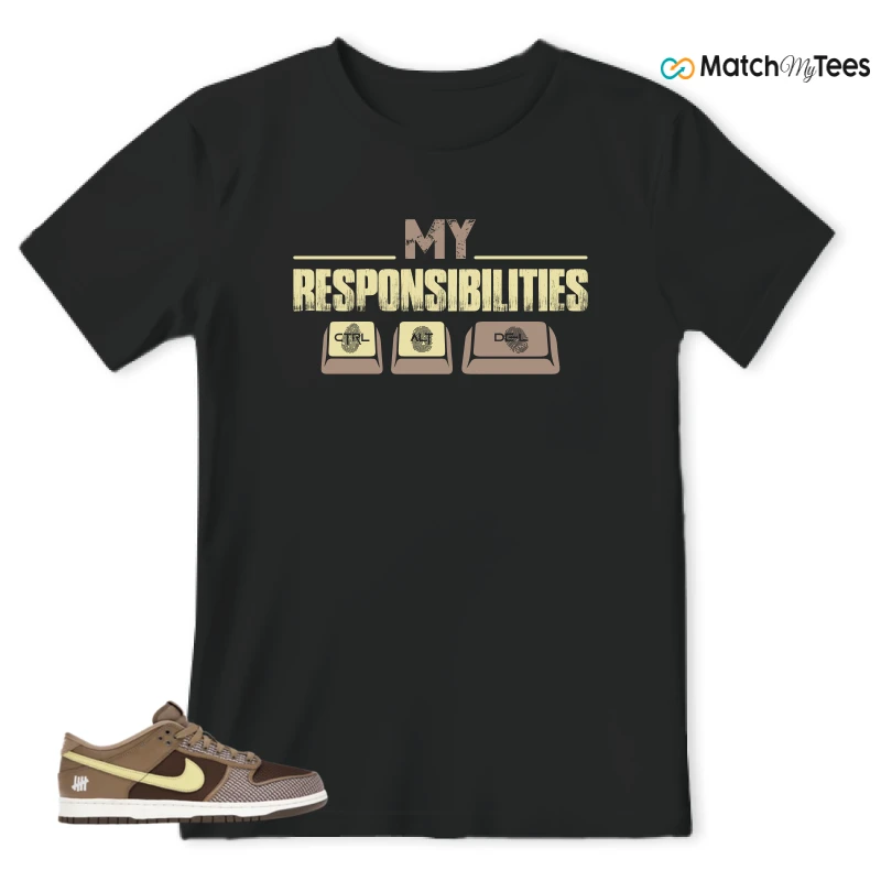 NIKE DUNK LOW UNDEFEATED CANTEEN DUNK VS. AF1 PACK SNEAKER Matching Tees t-shirt