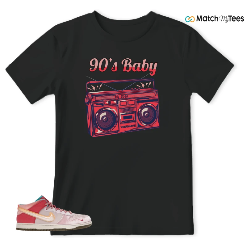 NIKE DUNK MID SOCIAL STATUS FREE LUNCH STRAWBERRY MILK SNEAKER Matching Tees t-shirt