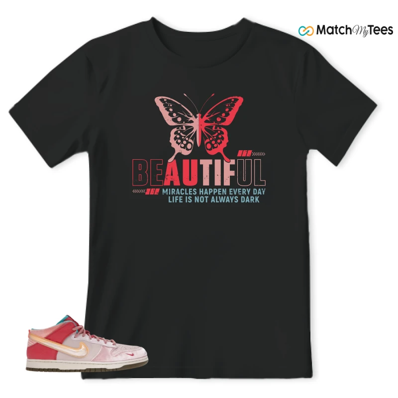 NIKE DUNK MID SOCIAL STATUS FREE LUNCH STRAWBERRY MILK SNEAKER Matching Tees t-shirt
