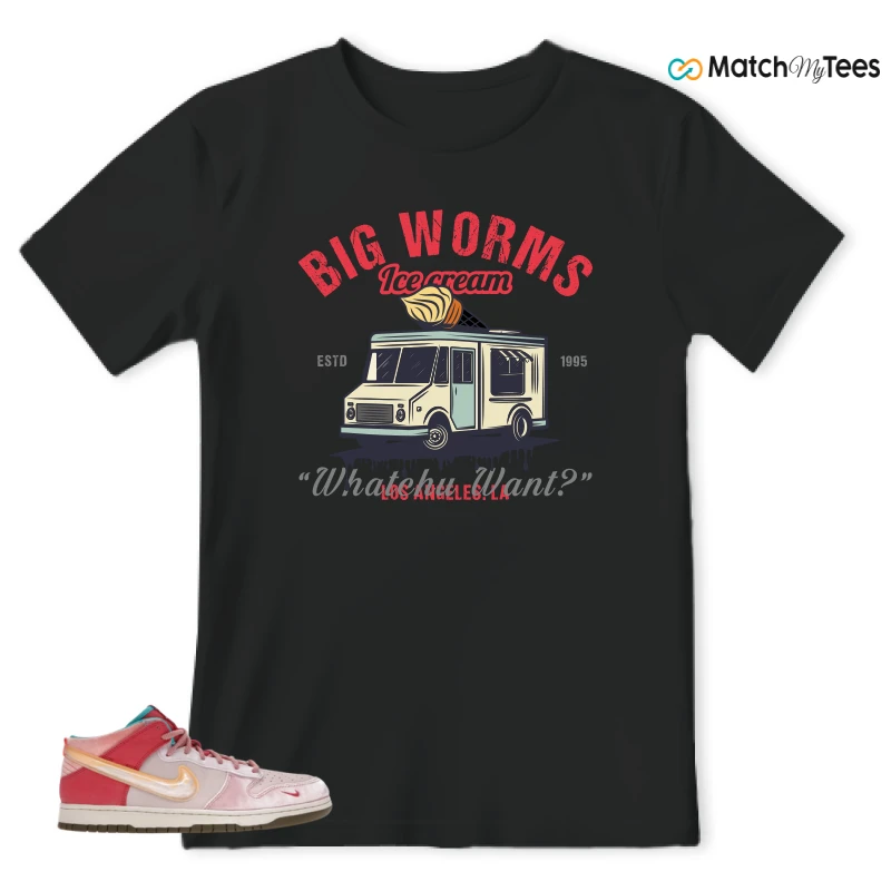 NIKE DUNK MID SOCIAL STATUS FREE LUNCH STRAWBERRY MILK SNEAKER Matching Tees t-shirt