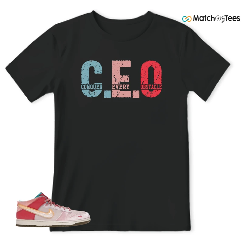 NIKE DUNK MID SOCIAL STATUS FREE LUNCH STRAWBERRY MILK SNEAKER Matching Tees t-shirt