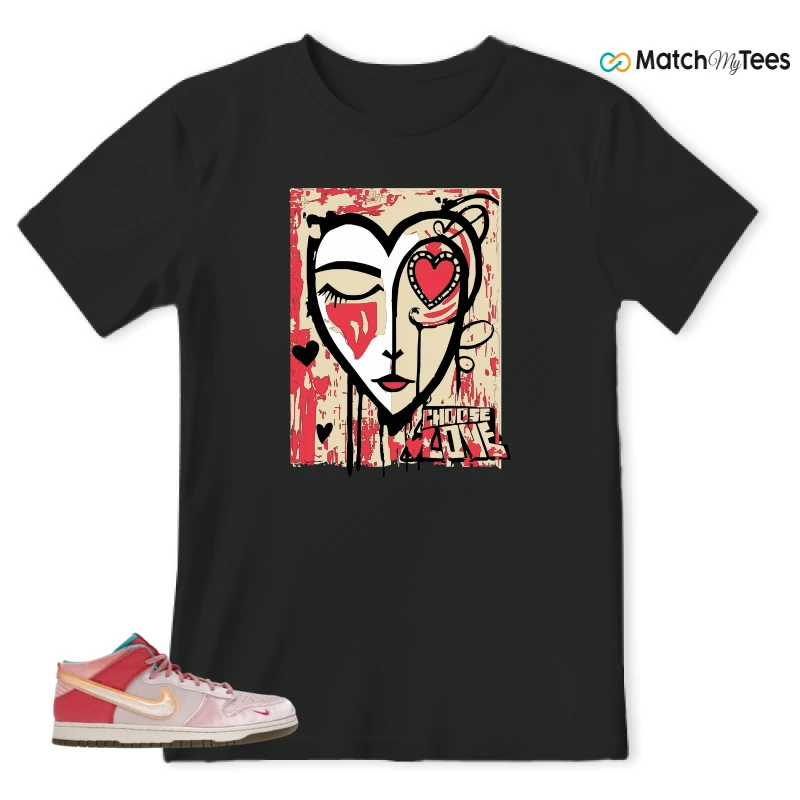 NIKE DUNK MID SOCIAL STATUS FREE LUNCH STRAWBERRY MILK SNEAKER Matching Tees t-shirt