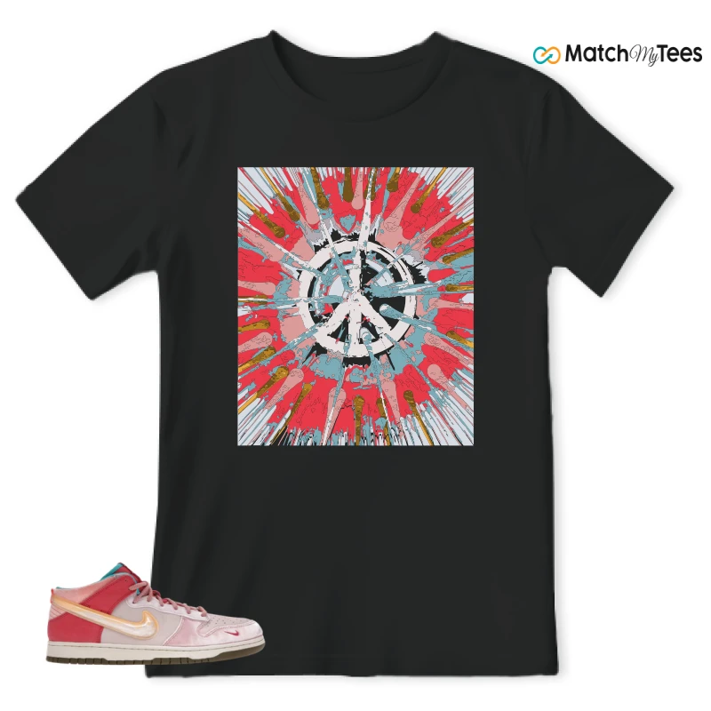 NIKE DUNK MID SOCIAL STATUS FREE LUNCH STRAWBERRY MILK SNEAKER Matching Tees t-shirt