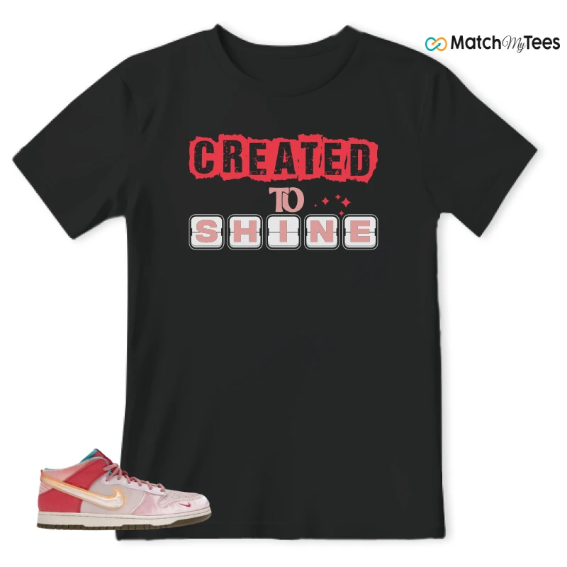 NIKE DUNK MID SOCIAL STATUS FREE LUNCH STRAWBERRY MILK SNEAKER Matching Tees t-shirt