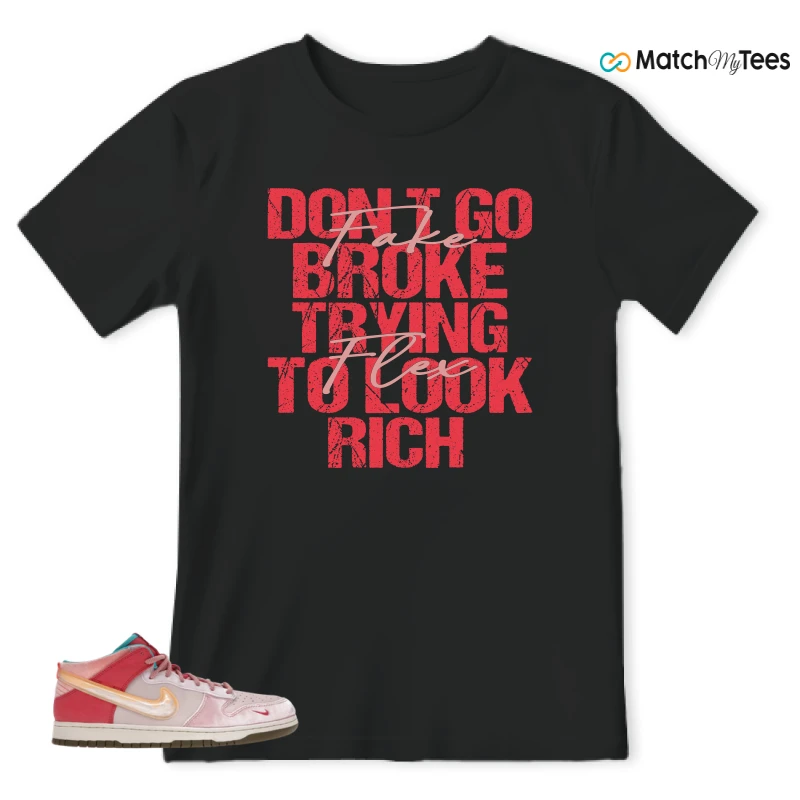NIKE DUNK MID SOCIAL STATUS FREE LUNCH STRAWBERRY MILK SNEAKER Matching Tees t-shirt