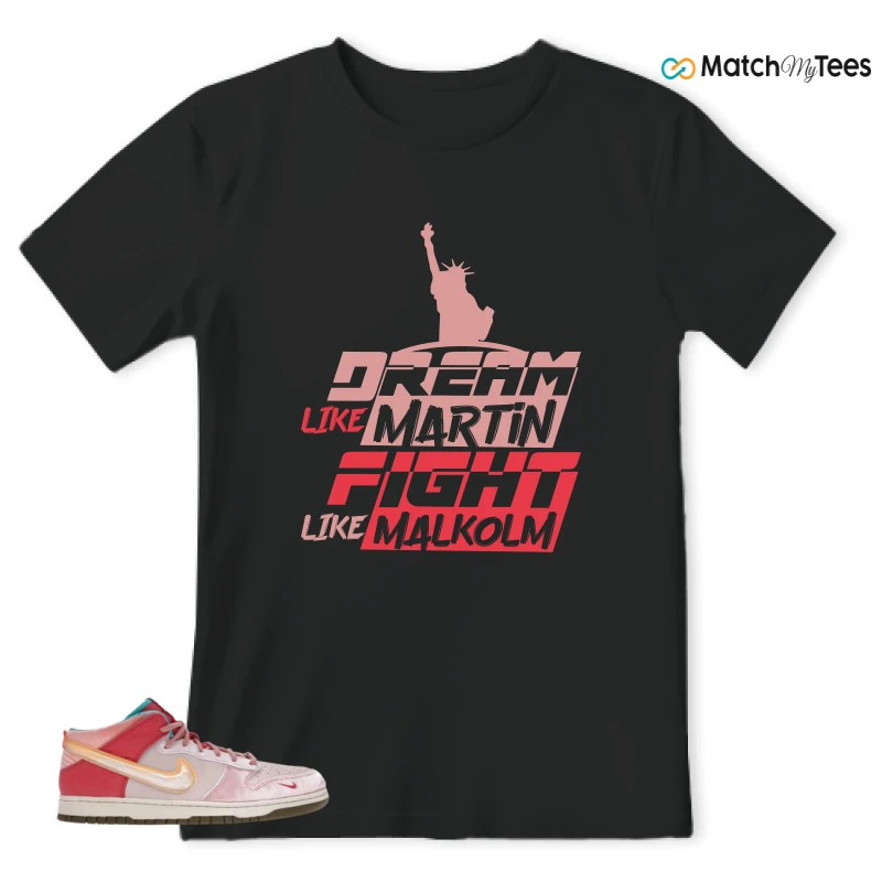 NIKE DUNK MID SOCIAL STATUS FREE LUNCH STRAWBERRY MILK SNEAKER Matching Tees t-shirt