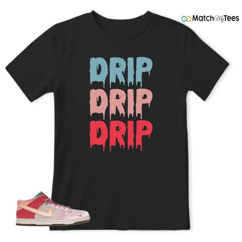 NIKE DUNK MID SOCIAL STATUS FREE LUNCH STRAWBERRY MILK SNEAKER Matching Tees t-shirt