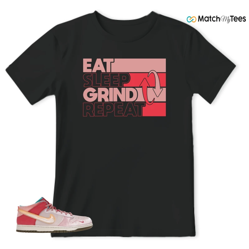 NIKE DUNK MID SOCIAL STATUS FREE LUNCH STRAWBERRY MILK SNEAKER Matching Tees t-shirt