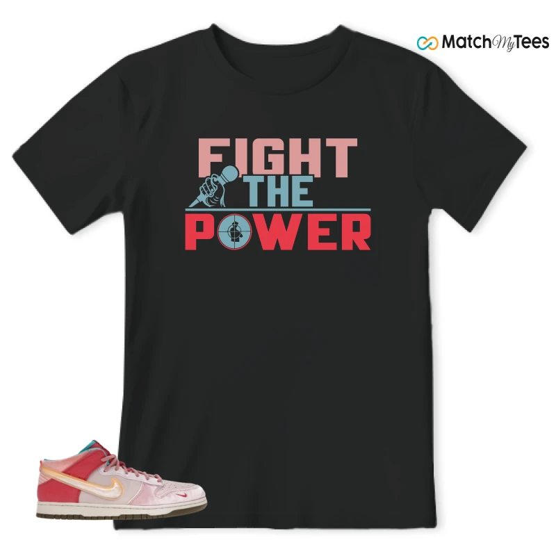 NIKE DUNK MID SOCIAL STATUS FREE LUNCH STRAWBERRY MILK SNEAKER Matching Tees t-shirt