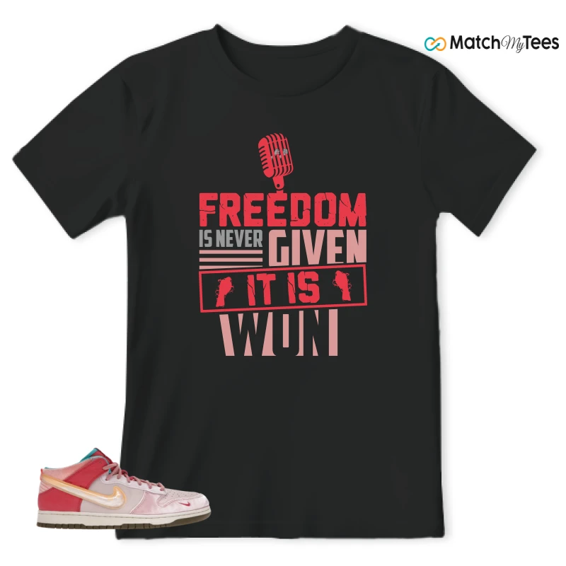NIKE DUNK MID SOCIAL STATUS FREE LUNCH STRAWBERRY MILK SNEAKER Matching Tees t-shirt