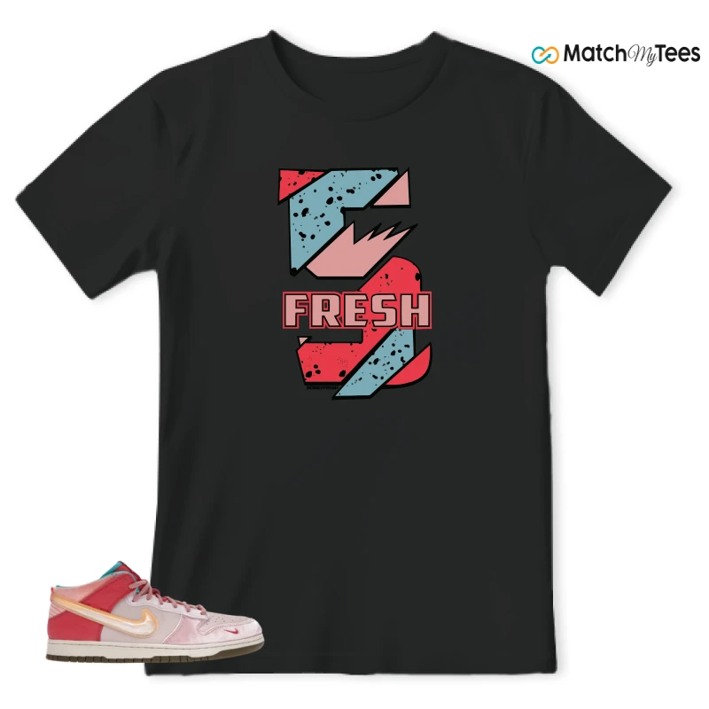NIKE DUNK MID SOCIAL STATUS FREE LUNCH STRAWBERRY MILK SNEAKER Matching Tees t-shirt
