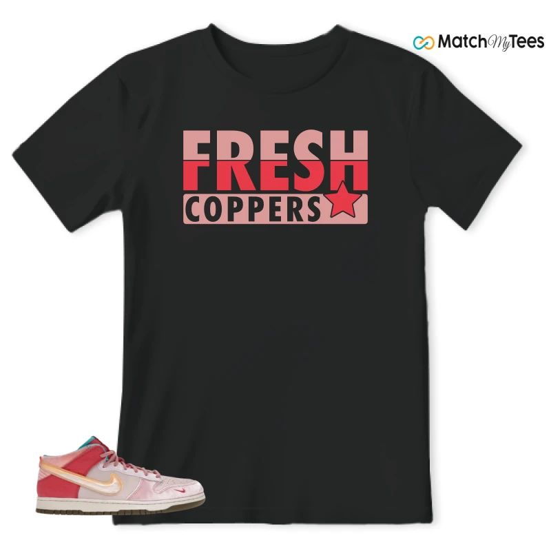 NIKE DUNK MID SOCIAL STATUS FREE LUNCH STRAWBERRY MILK SNEAKER Matching Tees t-shirt