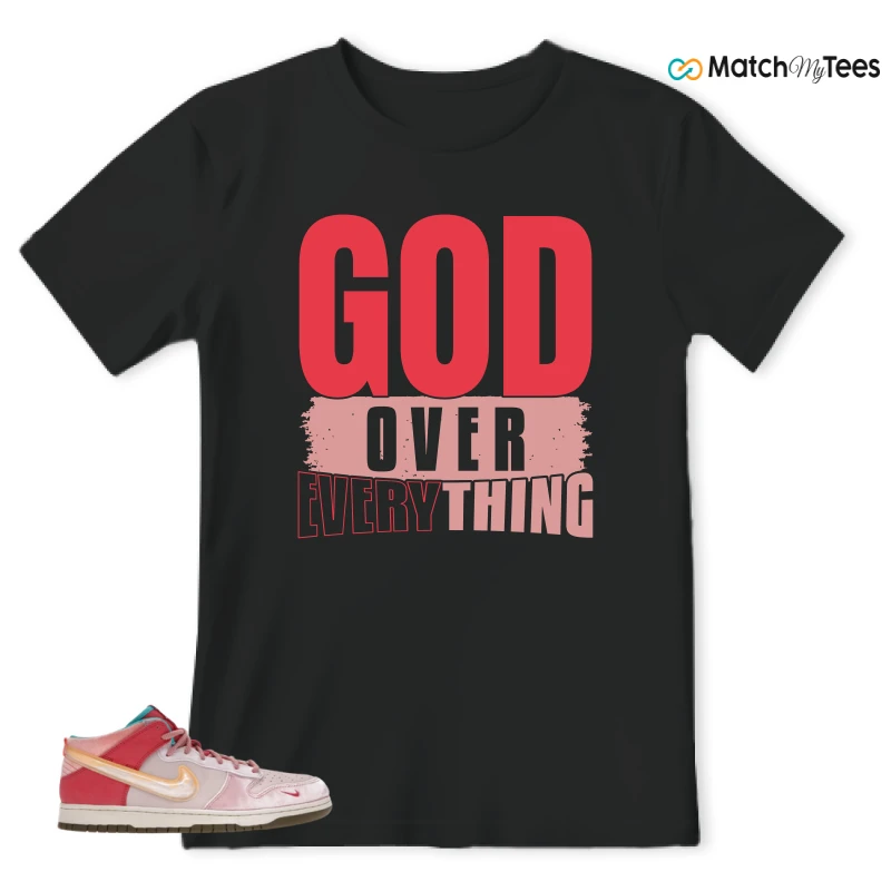 NIKE DUNK MID SOCIAL STATUS FREE LUNCH STRAWBERRY MILK SNEAKER Matching Tees t-shirt