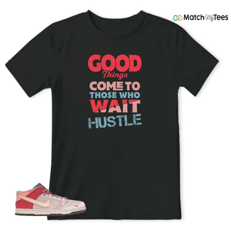 NIKE DUNK MID SOCIAL STATUS FREE LUNCH STRAWBERRY MILK SNEAKER Matching Tees t-shirt