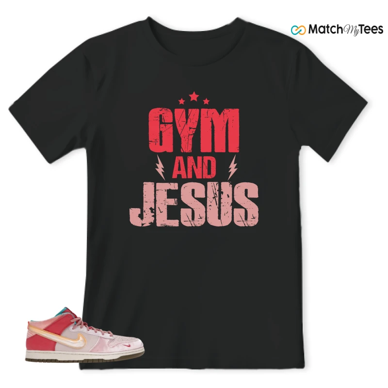 NIKE DUNK MID SOCIAL STATUS FREE LUNCH STRAWBERRY MILK SNEAKER Matching Tees t-shirt