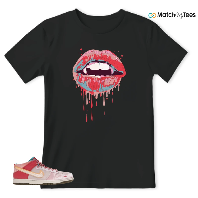 NIKE DUNK MID SOCIAL STATUS FREE LUNCH STRAWBERRY MILK SNEAKER Matching Tees t-shirt