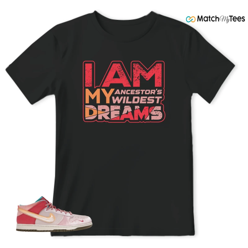 NIKE DUNK MID SOCIAL STATUS FREE LUNCH STRAWBERRY MILK SNEAKER Matching Tees t-shirt
