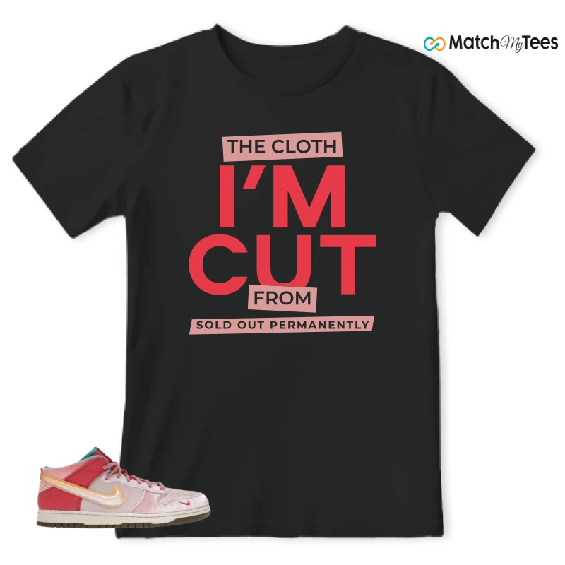 NIKE DUNK MID SOCIAL STATUS FREE LUNCH STRAWBERRY MILK SNEAKER Matching Tees t-shirt