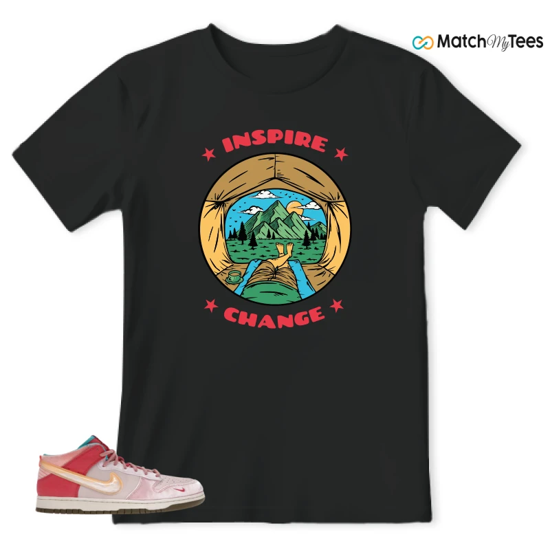 NIKE DUNK MID SOCIAL STATUS FREE LUNCH STRAWBERRY MILK SNEAKER Matching Tees t-shirt