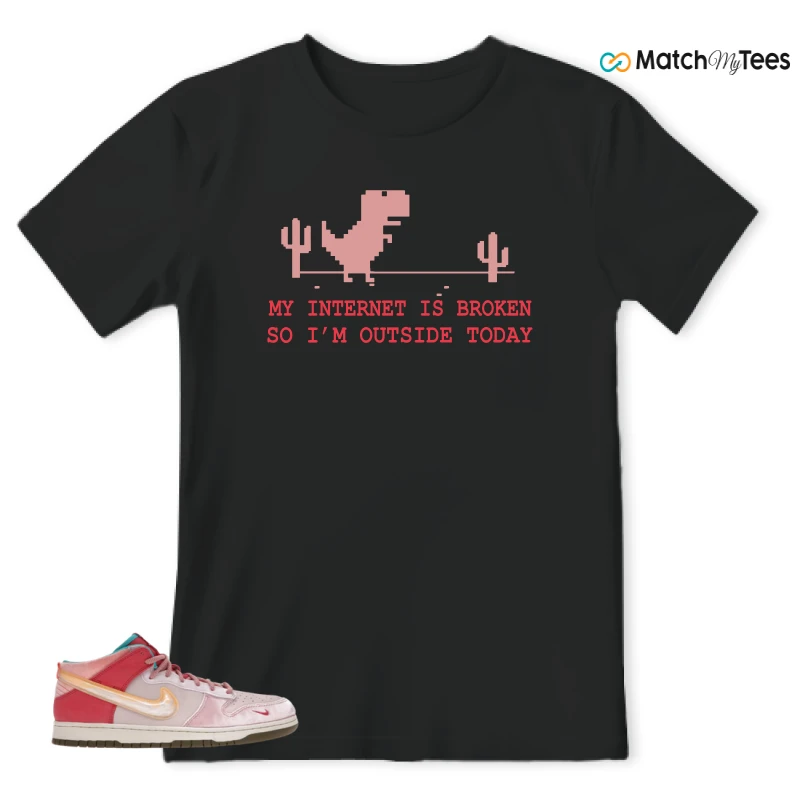NIKE DUNK MID SOCIAL STATUS FREE LUNCH STRAWBERRY MILK SNEAKER Matching Tees t-shirt