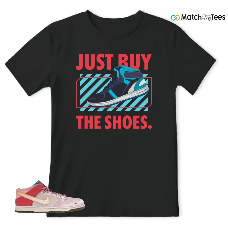NIKE DUNK MID SOCIAL STATUS FREE LUNCH STRAWBERRY MILK SNEAKER Matching Tees t-shirt