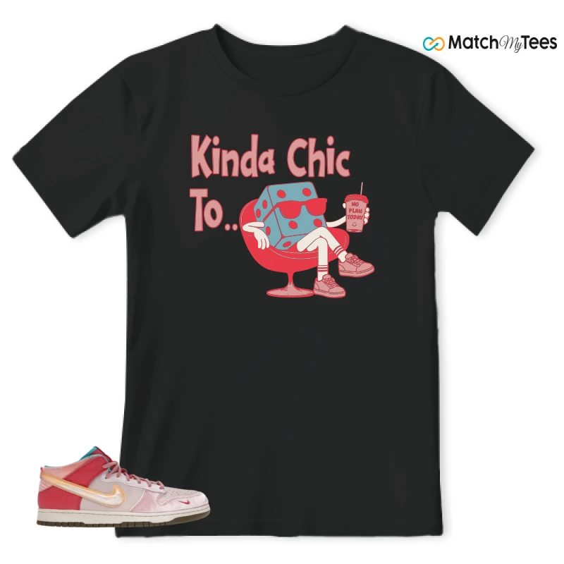 NIKE DUNK MID SOCIAL STATUS FREE LUNCH STRAWBERRY MILK SNEAKER Matching Tees t-shirt