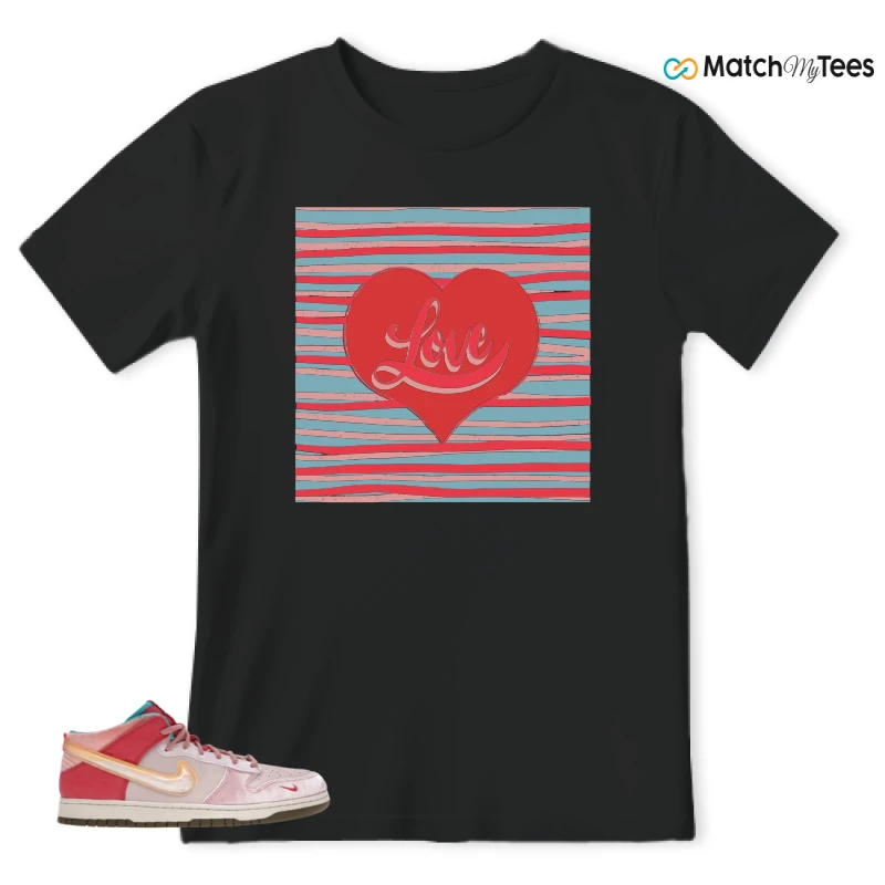 NIKE DUNK MID SOCIAL STATUS FREE LUNCH STRAWBERRY MILK SNEAKER Matching Tees t-shirt