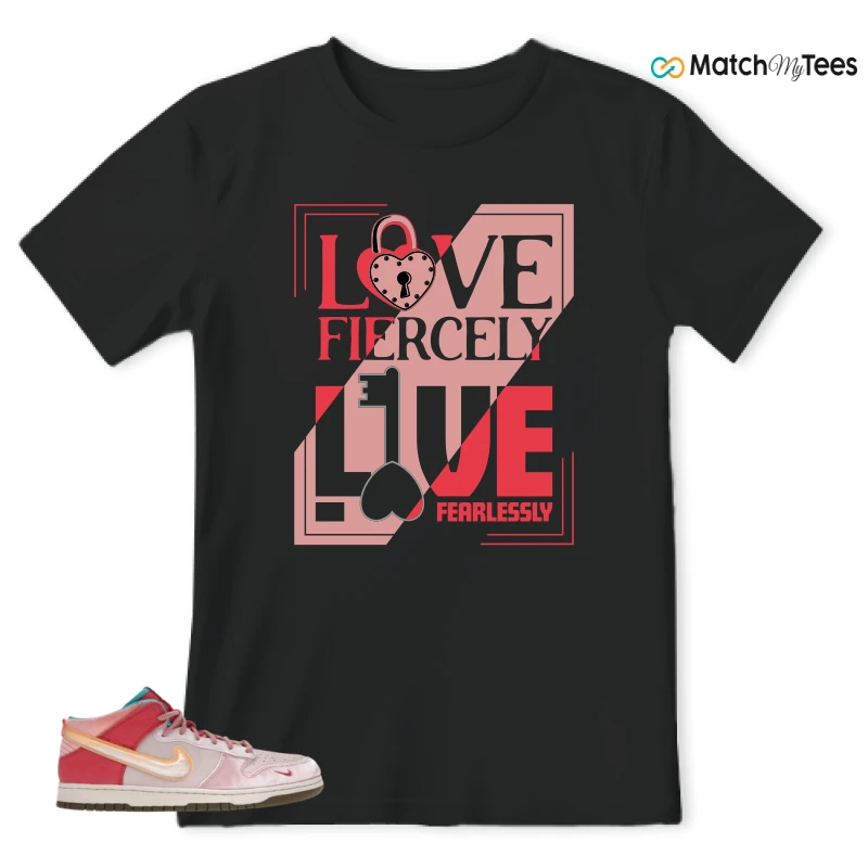 NIKE DUNK MID SOCIAL STATUS FREE LUNCH STRAWBERRY MILK SNEAKER Matching Tees t-shirt