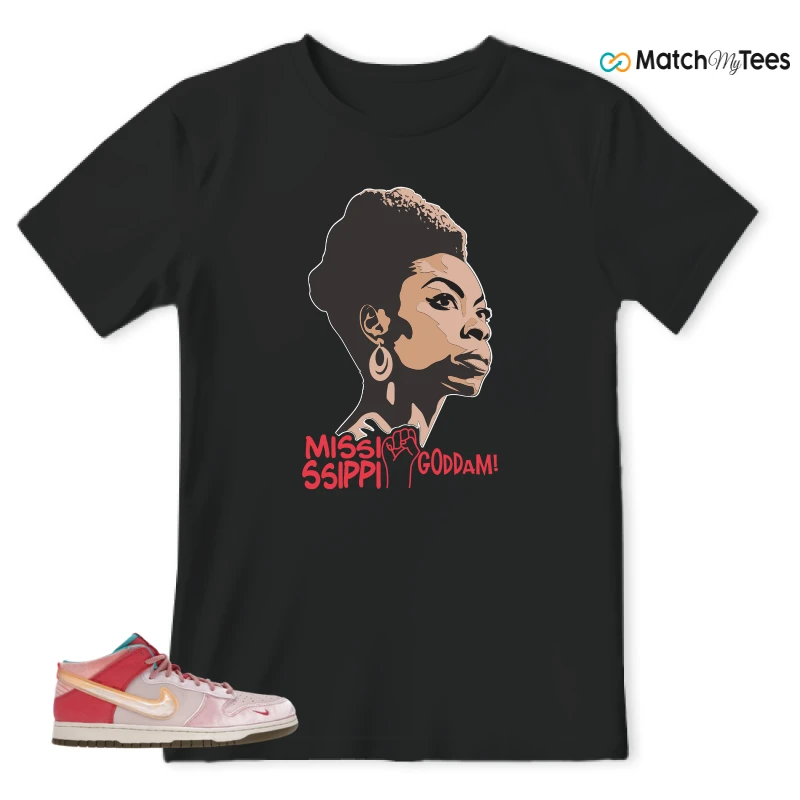 NIKE DUNK MID SOCIAL STATUS FREE LUNCH STRAWBERRY MILK SNEAKER Matching Tees t-shirt