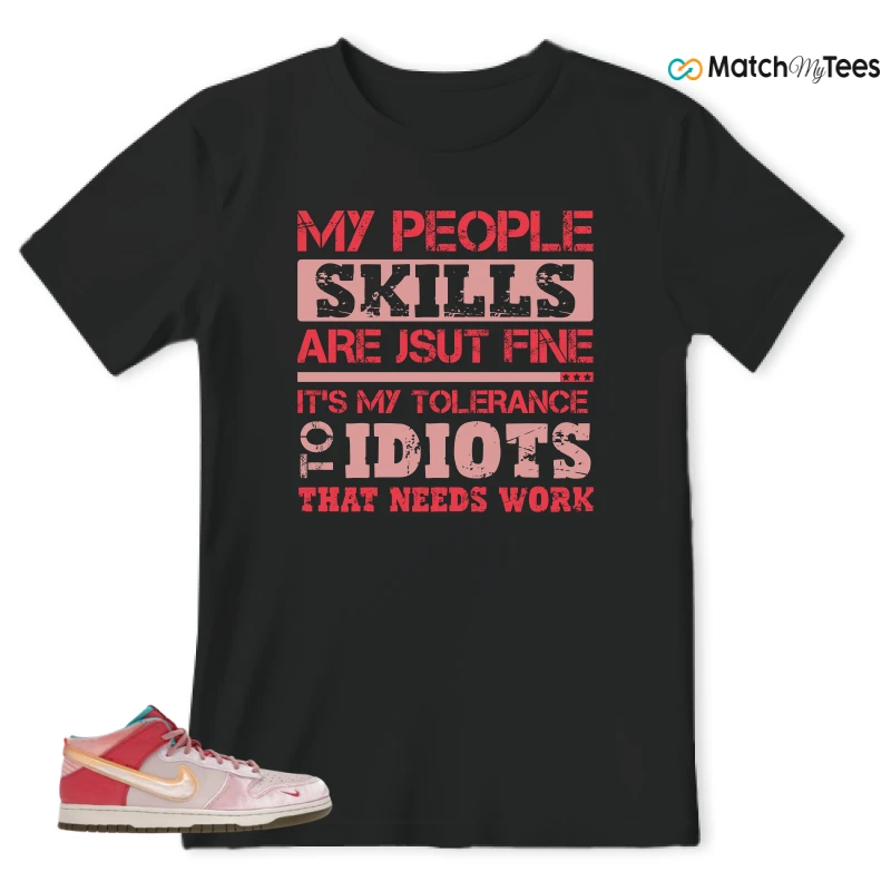 NIKE DUNK MID SOCIAL STATUS FREE LUNCH STRAWBERRY MILK SNEAKER Matching Tees t-shirt