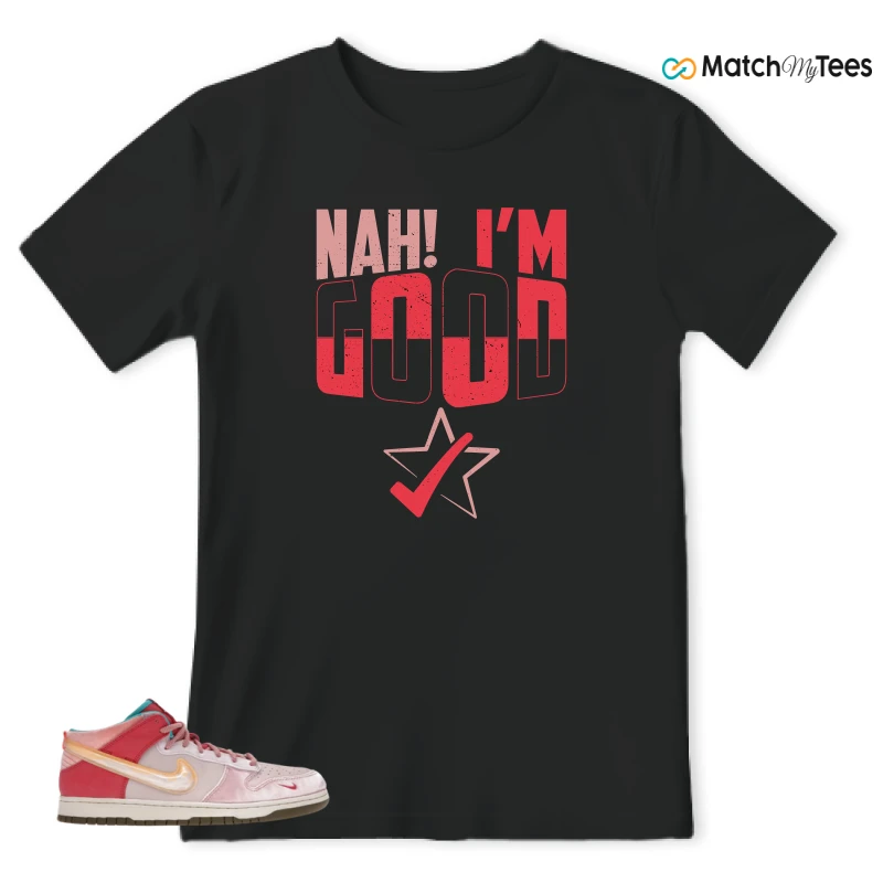 NIKE DUNK MID SOCIAL STATUS FREE LUNCH STRAWBERRY MILK SNEAKER Matching Tees t-shirt