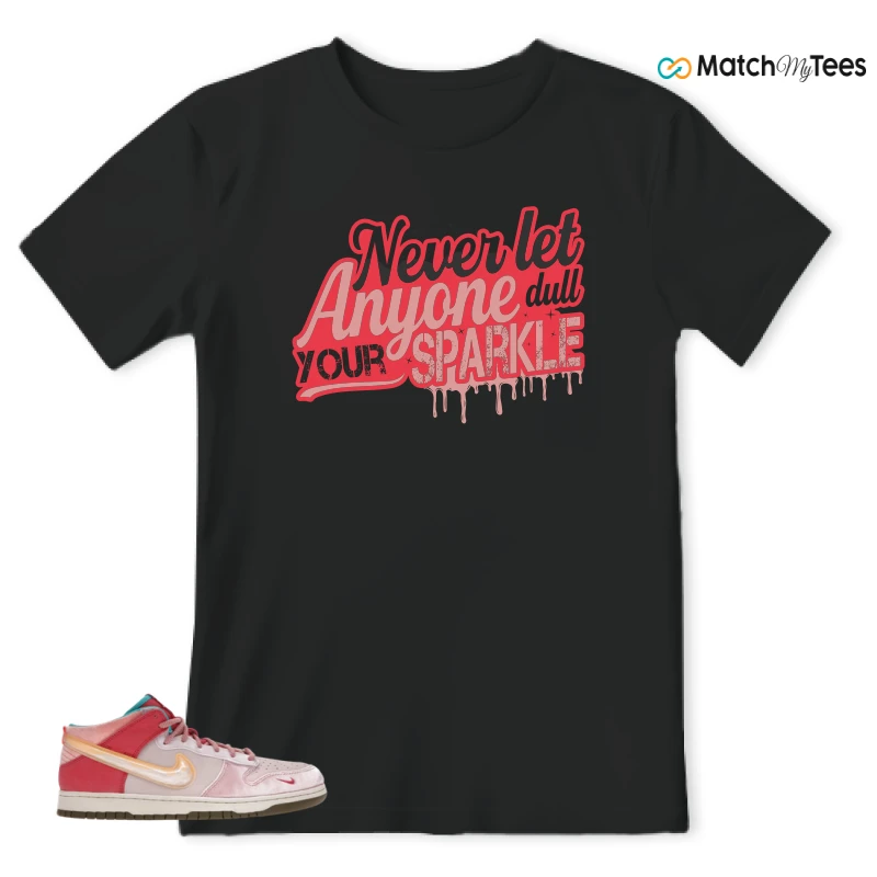 NIKE DUNK MID SOCIAL STATUS FREE LUNCH STRAWBERRY MILK SNEAKER Matching Tees t-shirt