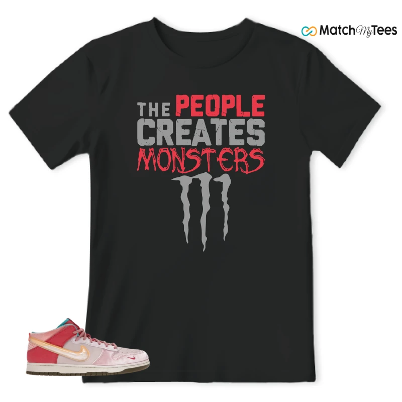 NIKE DUNK MID SOCIAL STATUS FREE LUNCH STRAWBERRY MILK SNEAKER Matching Tees t-shirt