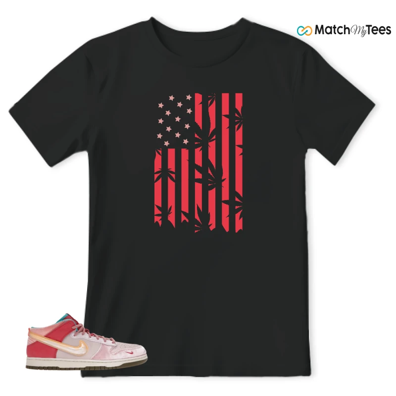 NIKE DUNK MID SOCIAL STATUS FREE LUNCH STRAWBERRY MILK SNEAKER Matching Tees t-shirt