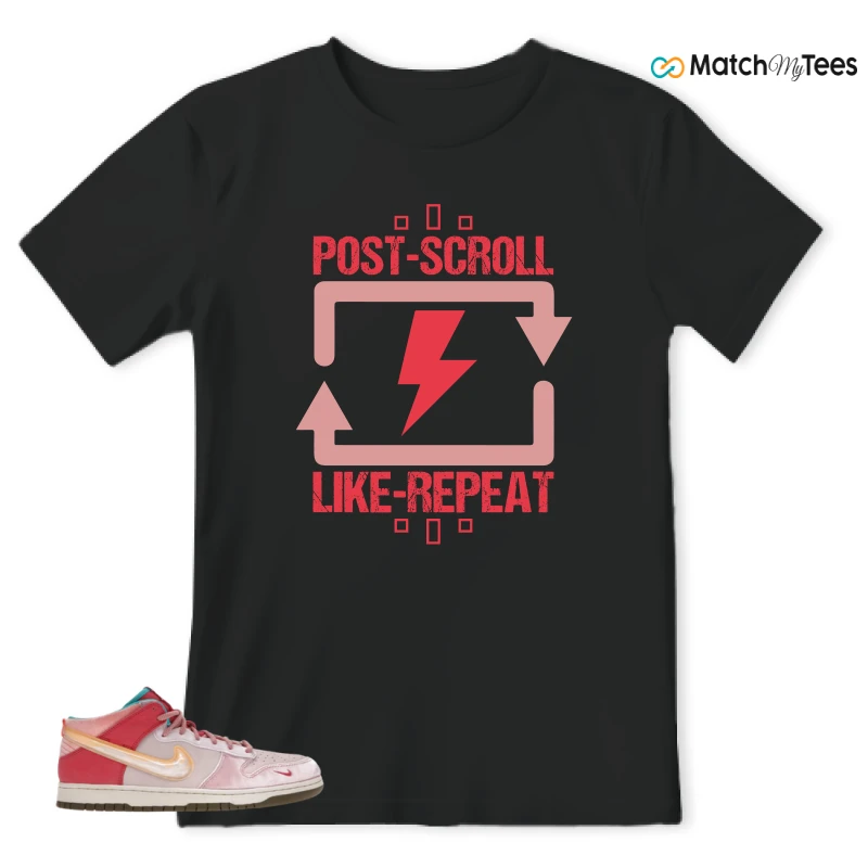 NIKE DUNK MID SOCIAL STATUS FREE LUNCH STRAWBERRY MILK SNEAKER Matching Tees t-shirt