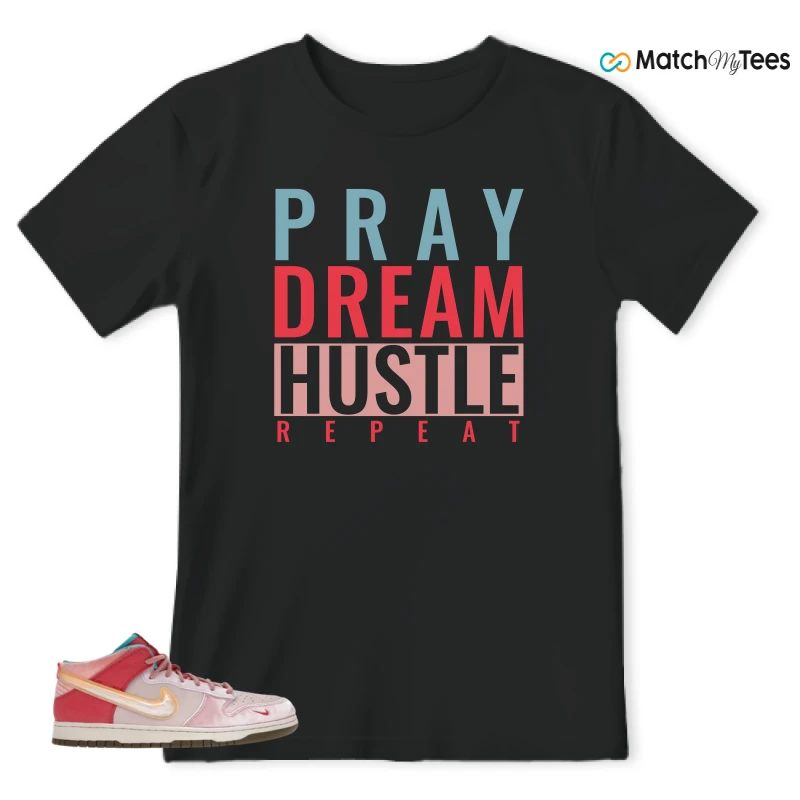 NIKE DUNK MID SOCIAL STATUS FREE LUNCH STRAWBERRY MILK SNEAKER Matching Tees t-shirt