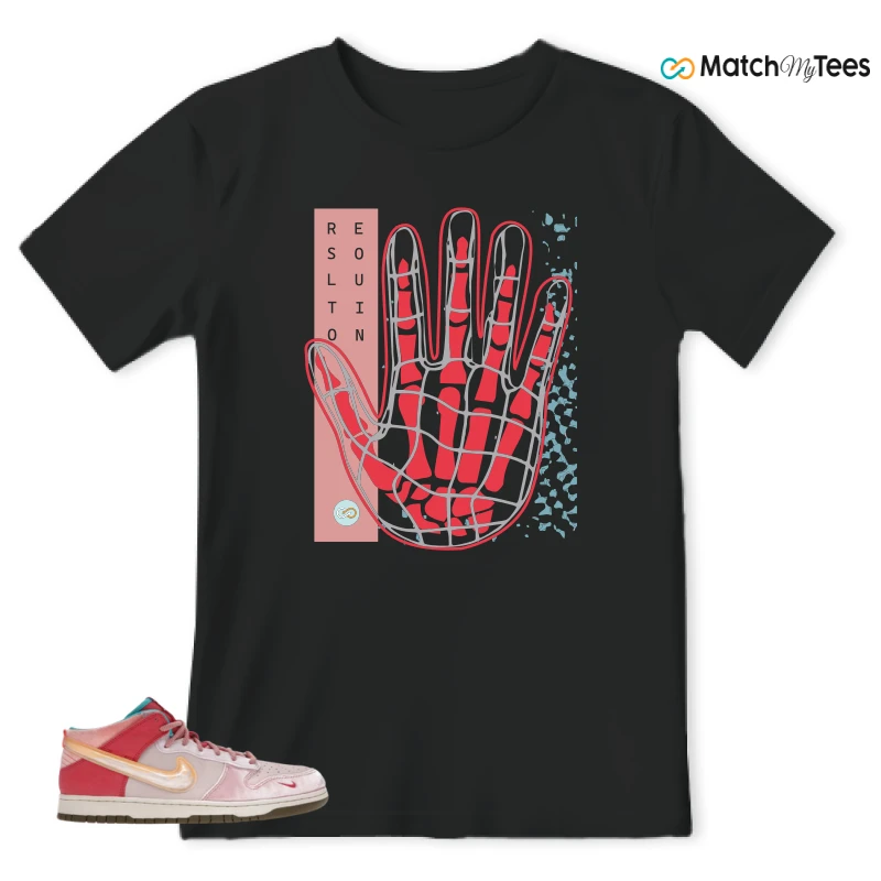 NIKE DUNK MID SOCIAL STATUS FREE LUNCH STRAWBERRY MILK SNEAKER Matching Tees t-shirt