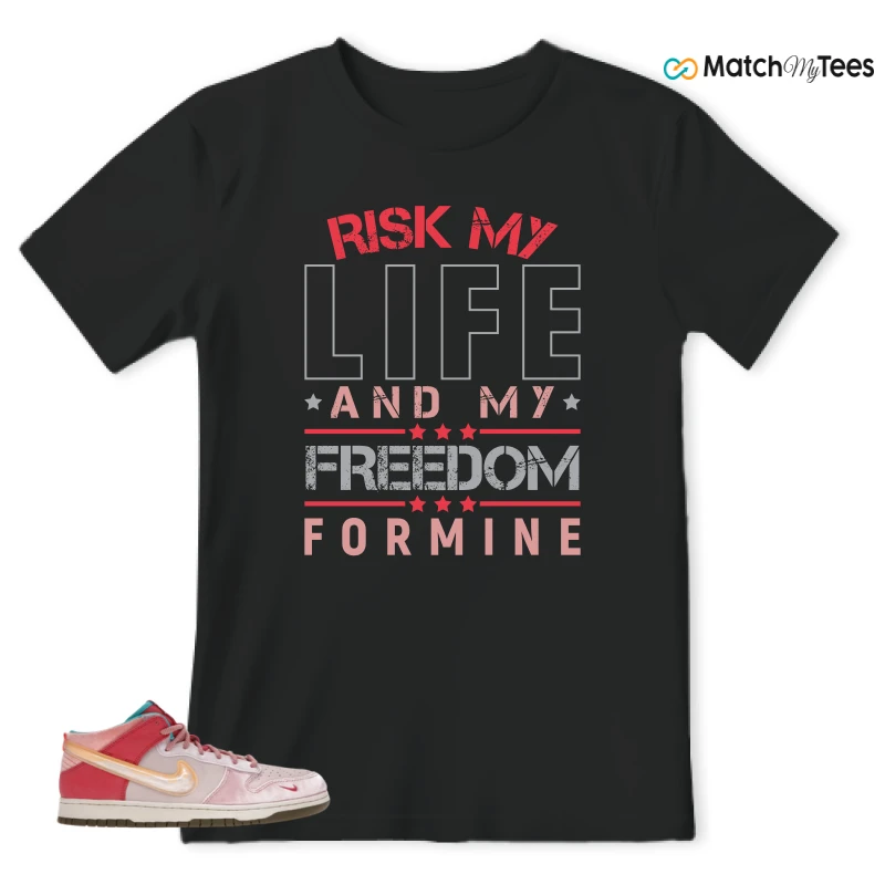 NIKE DUNK MID SOCIAL STATUS FREE LUNCH STRAWBERRY MILK SNEAKER Matching Tees t-shirt