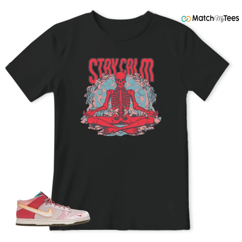 NIKE DUNK MID SOCIAL STATUS FREE LUNCH STRAWBERRY MILK SNEAKER Matching Tees t-shirt