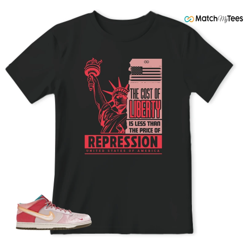 NIKE DUNK MID SOCIAL STATUS FREE LUNCH STRAWBERRY MILK SNEAKER Matching Tees t-shirt