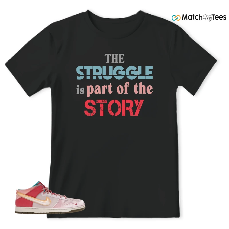 NIKE DUNK MID SOCIAL STATUS FREE LUNCH STRAWBERRY MILK SNEAKER Matching Tees t-shirt