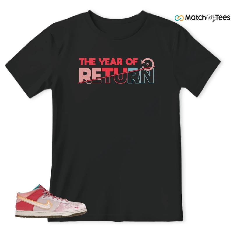 NIKE DUNK MID SOCIAL STATUS FREE LUNCH STRAWBERRY MILK SNEAKER Matching Tees t-shirt