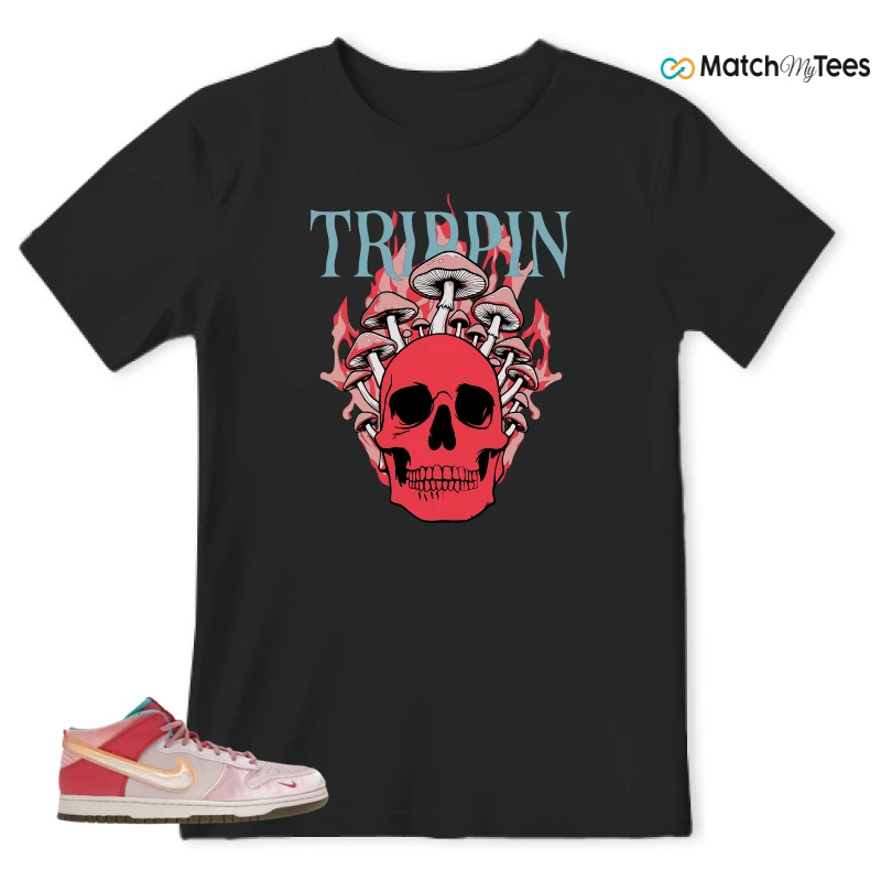 NIKE DUNK MID SOCIAL STATUS FREE LUNCH STRAWBERRY MILK SNEAKER Matching Tees t-shirt